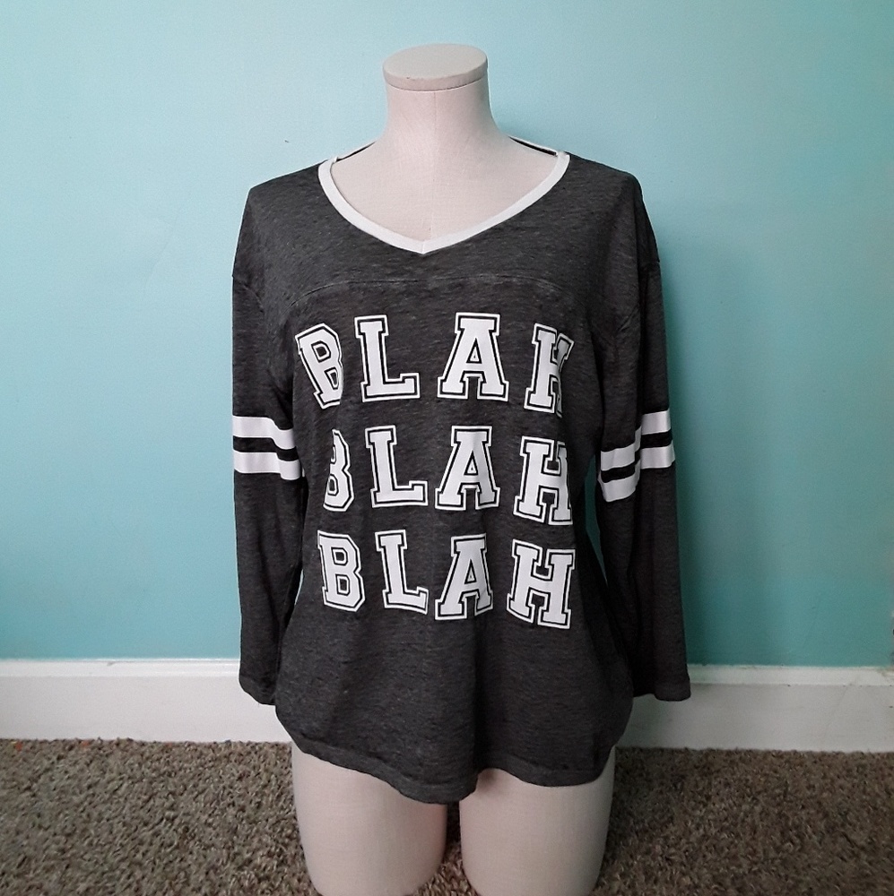 Gray Long Sleeve Graphic Tee